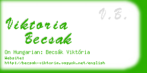 viktoria becsak business card